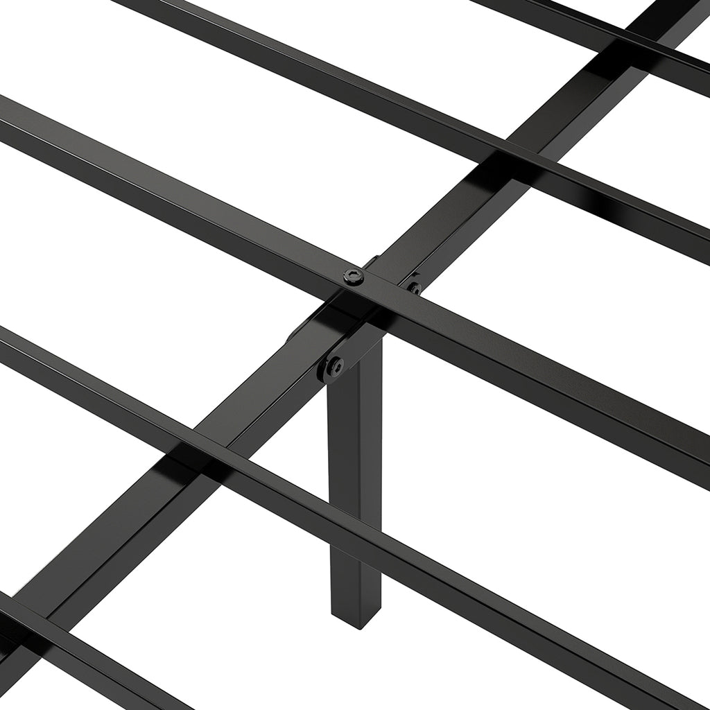 Levede Queen Bed Frame Steel Base with Headboard Grey - Bens Market Place