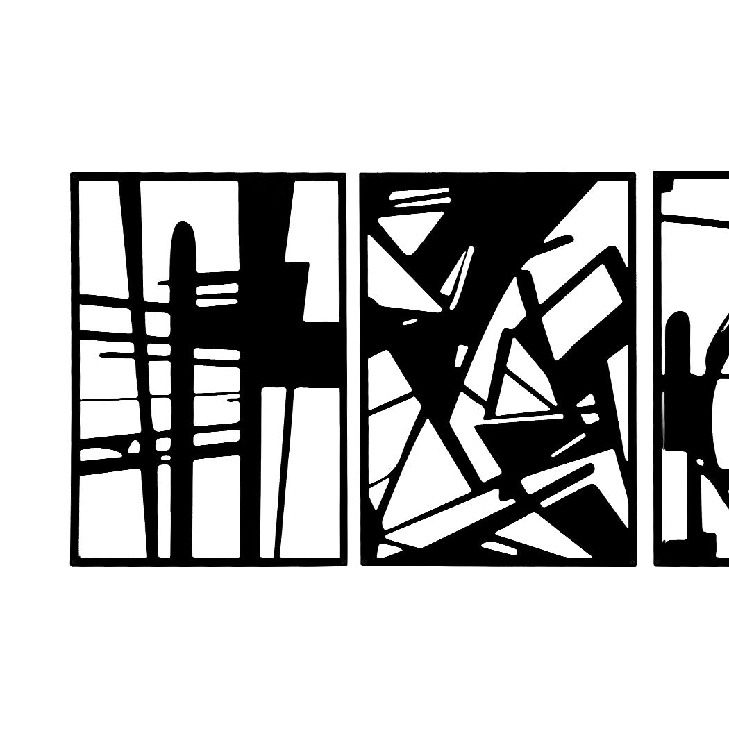 Yezi Metal Wall Art 4Pcs Abstract Minimalist Line Decor-1975420342675574789