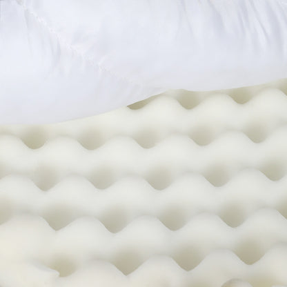 Pawz M Size Orthopedic Dog Bed with Sherpa Plush Removable Cover in White-1975420345263460357