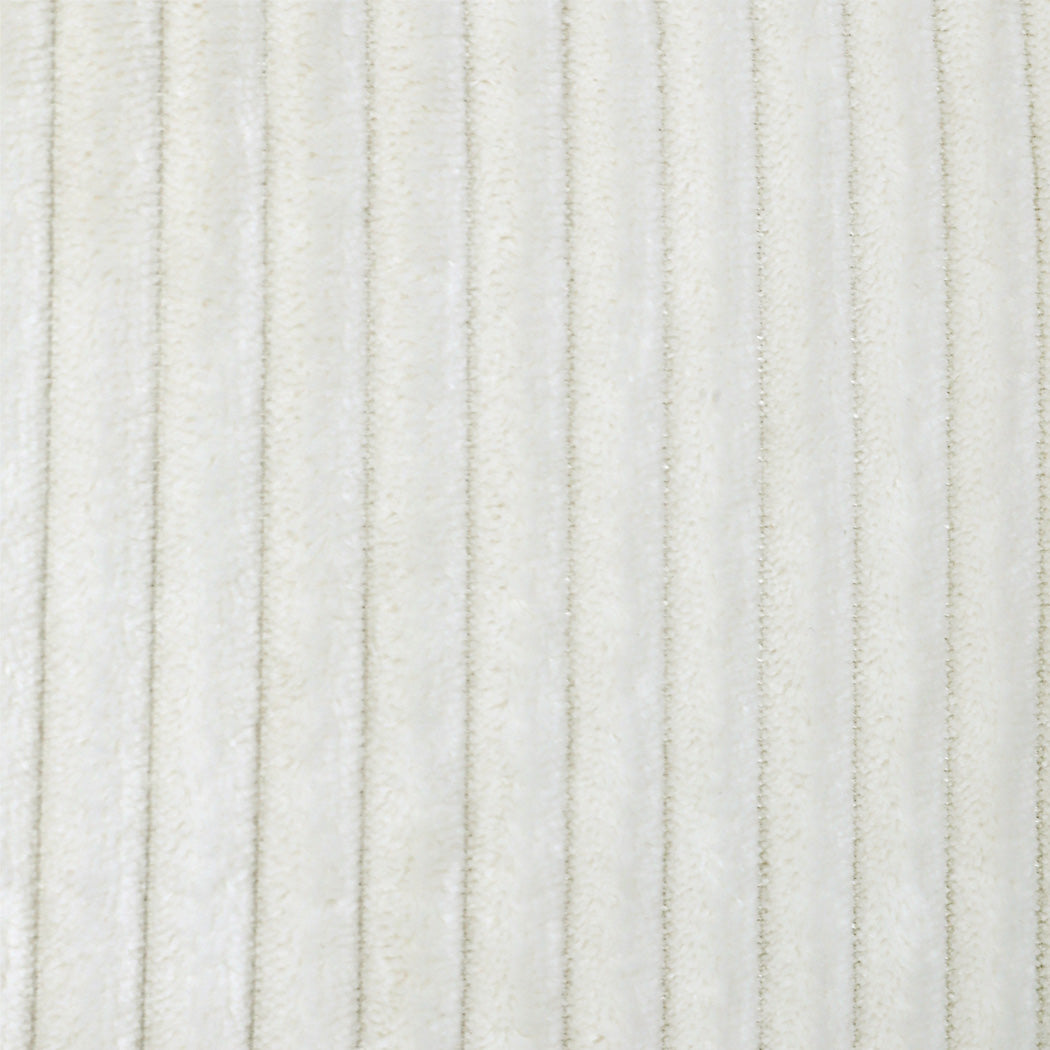 Levede Metal Framed Lounge Chair Corduroy in Beige-1973193529891098629