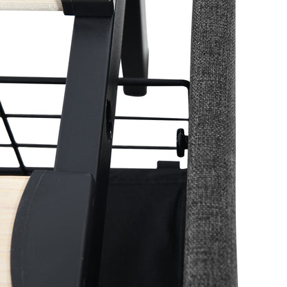 Levede Single Bed Frame Fabric Storage Drawer LED USB-1973194180901605381