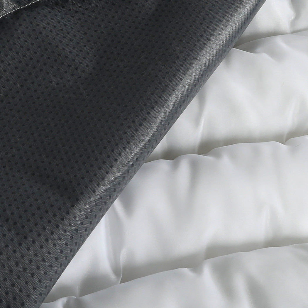 Pawz S Size Orthopedic Dog Bed with Sherpa Plush Removable Cover in Grey-1975420345443815429