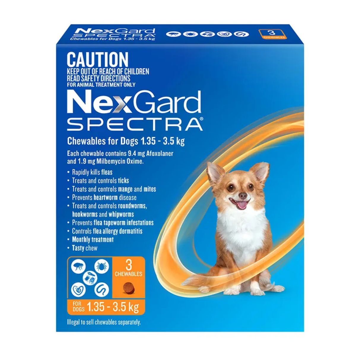 NexGard Spectra Dogs 1.35-3.5kg 3pk-1973193604776202242